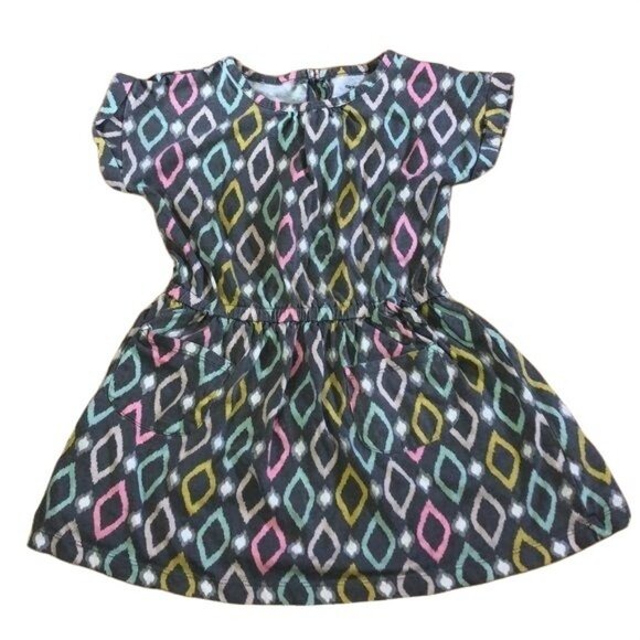 Carters Girls Multicolor Diamond Pattern Dress Size 4T - Picture 1 of 7